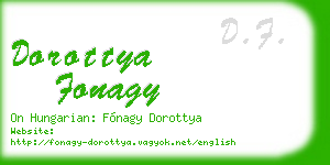 dorottya fonagy business card